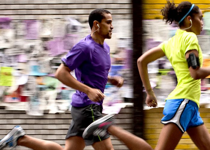 courir avec la musique